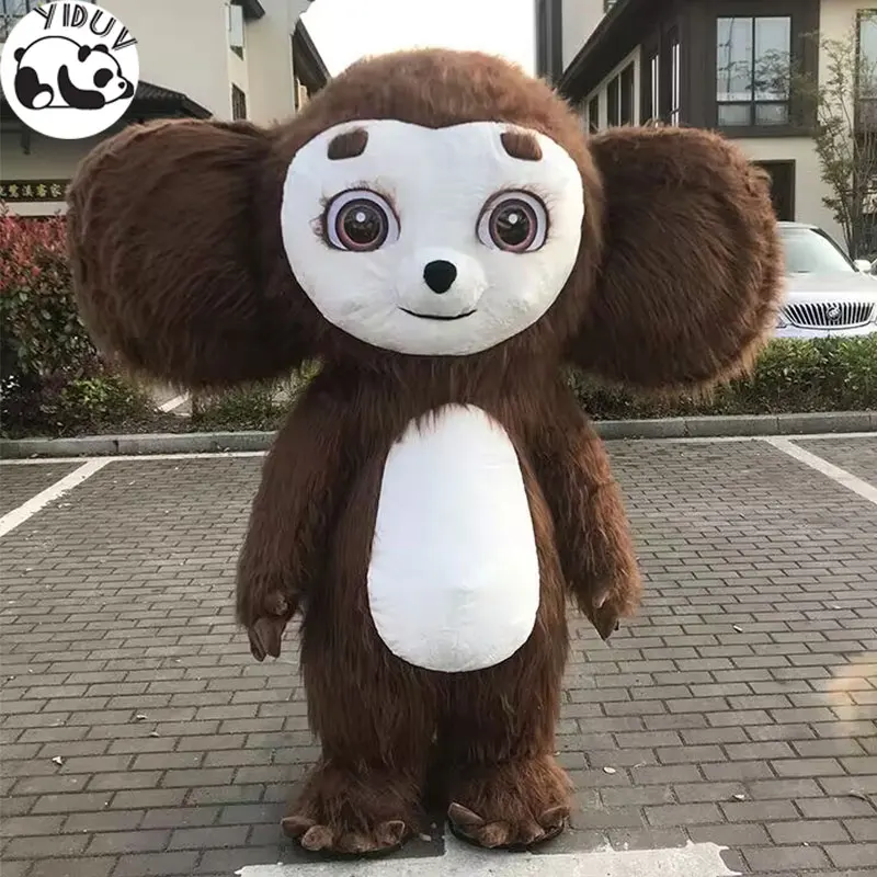 Aufblasbare riesige Eisbär Panda Cartoon Puppe Kostüm Plüsch braun Cheburashka Maskottchen aufblasbare Set Weihnachten Erwachsenen Cosplay