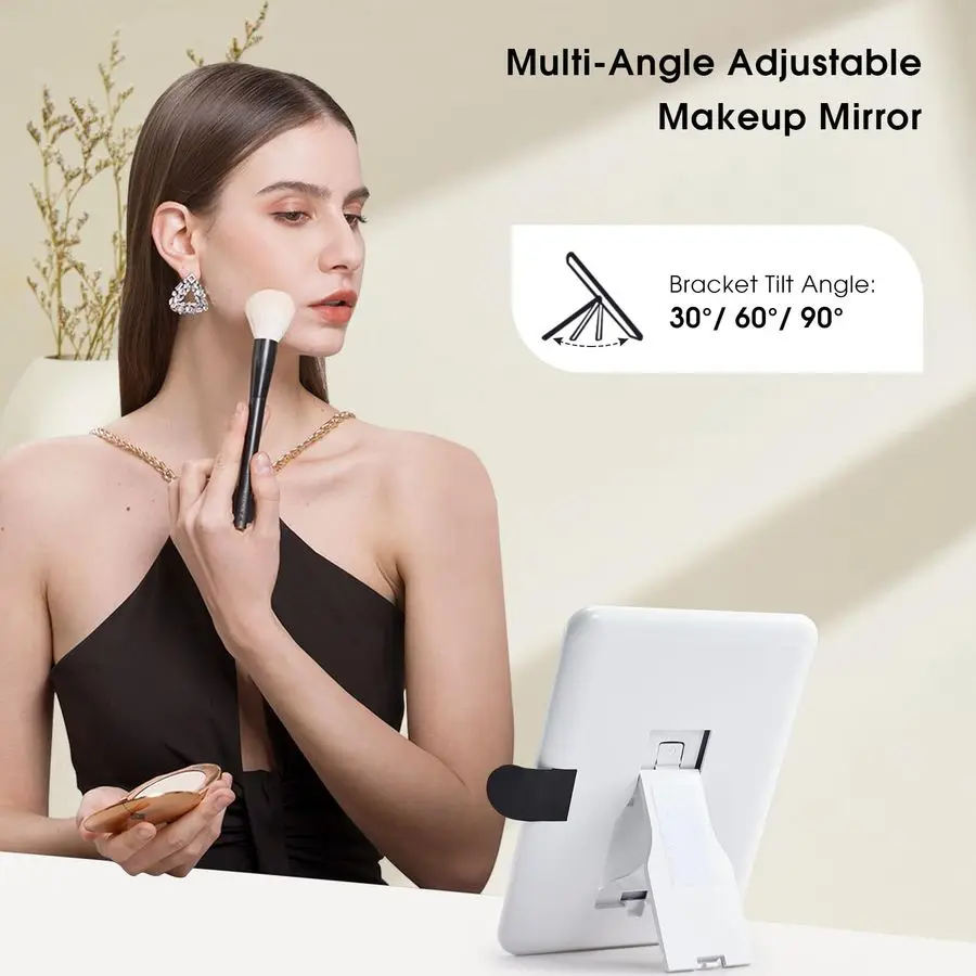 Estojo de maquiagem com espelho iluminado por LED 11,4 polegadas Bolsa de maquiagem para viagem Brilho ajustável em 3 cores Organizador de cosméticos Artista Stor