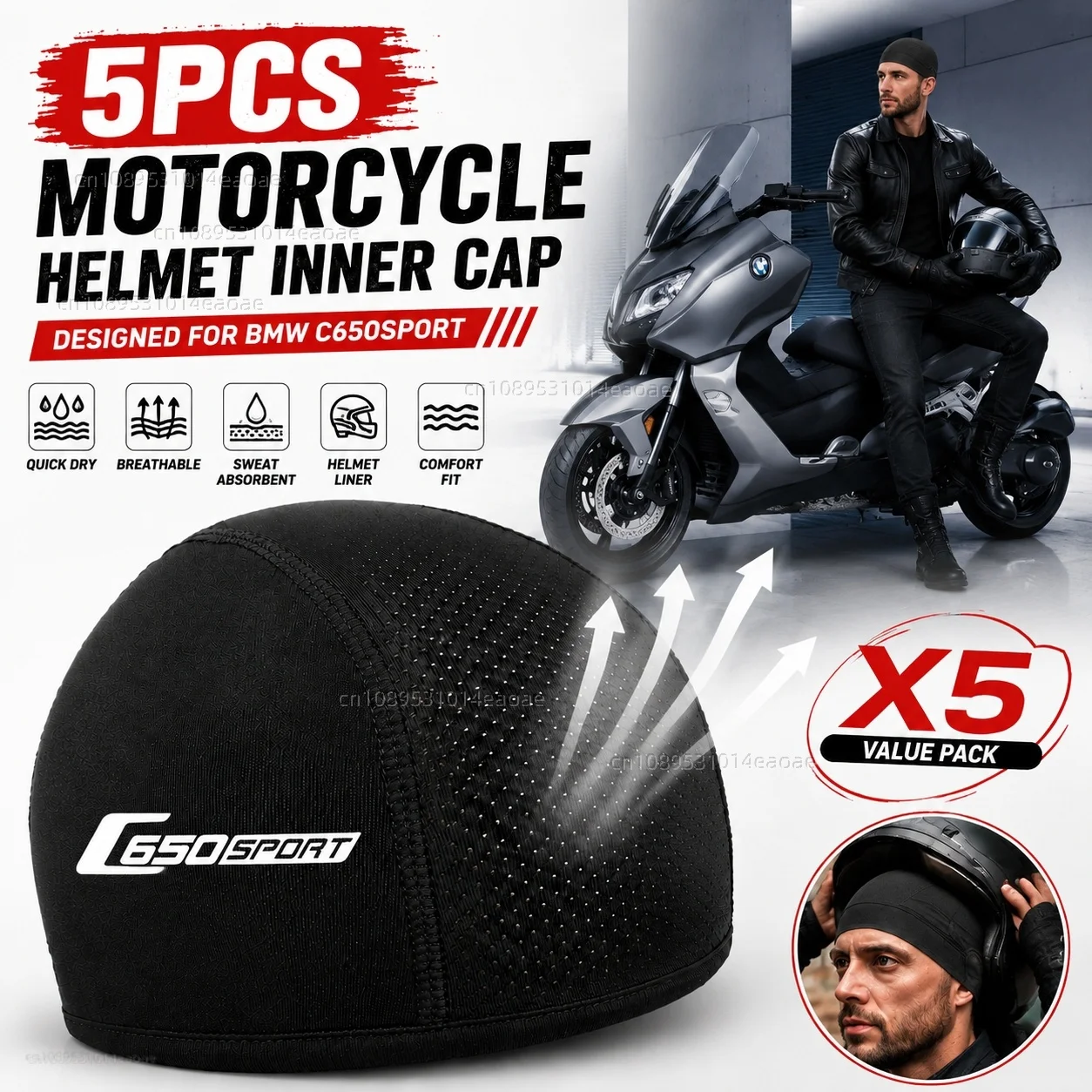 Motorcycle Gear Helmets - 5pcs Motorcycle Helmet Inner Cap Hat