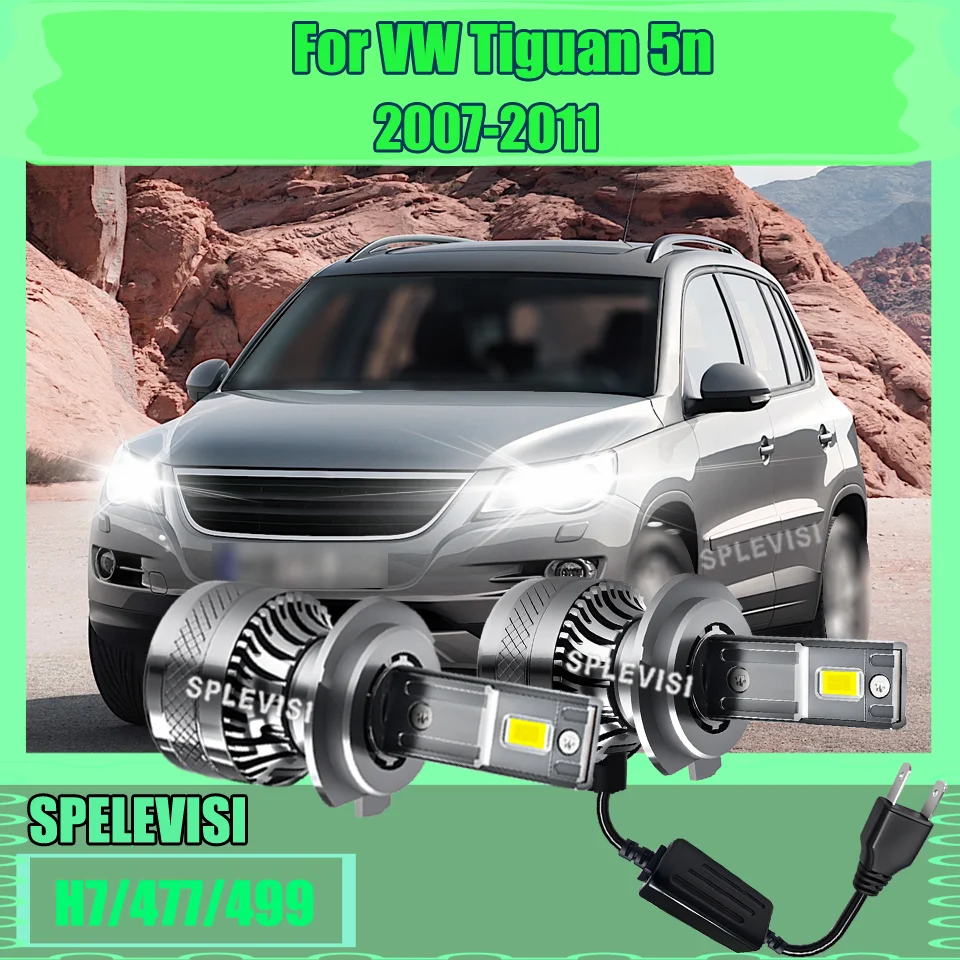 

2Pcs ‌Brand-new Upgrade 12V H7 LED Car Headlight 360° Rotatable 6000K For Volkswagen VW VW Tiguan 5n 2007 2008 2009 2010 2011