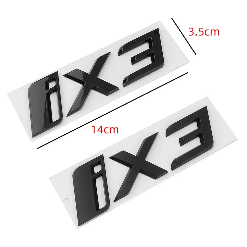 Car Rear Trunk Letters Logos Badge Emblem Decals Sticker For BMW IX3 G08 Boot Words Replacement Decoration Accessories