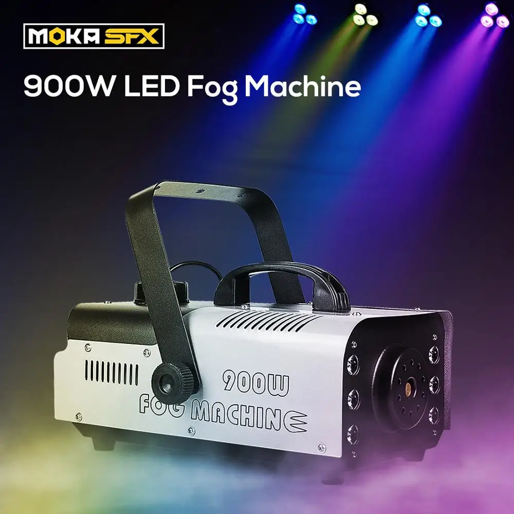 maquina de fumaca com luzes led 900w stage fog machine para disco boate dj remote fog effect 01