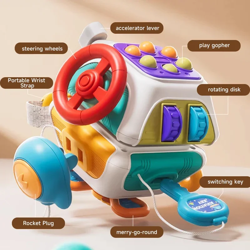 

Montessori Children Puzzle Early Education Toy Busy Hand Grasping Ball Toy Baby Placation Toy Hand Eye Coordinate Train Toy Gift