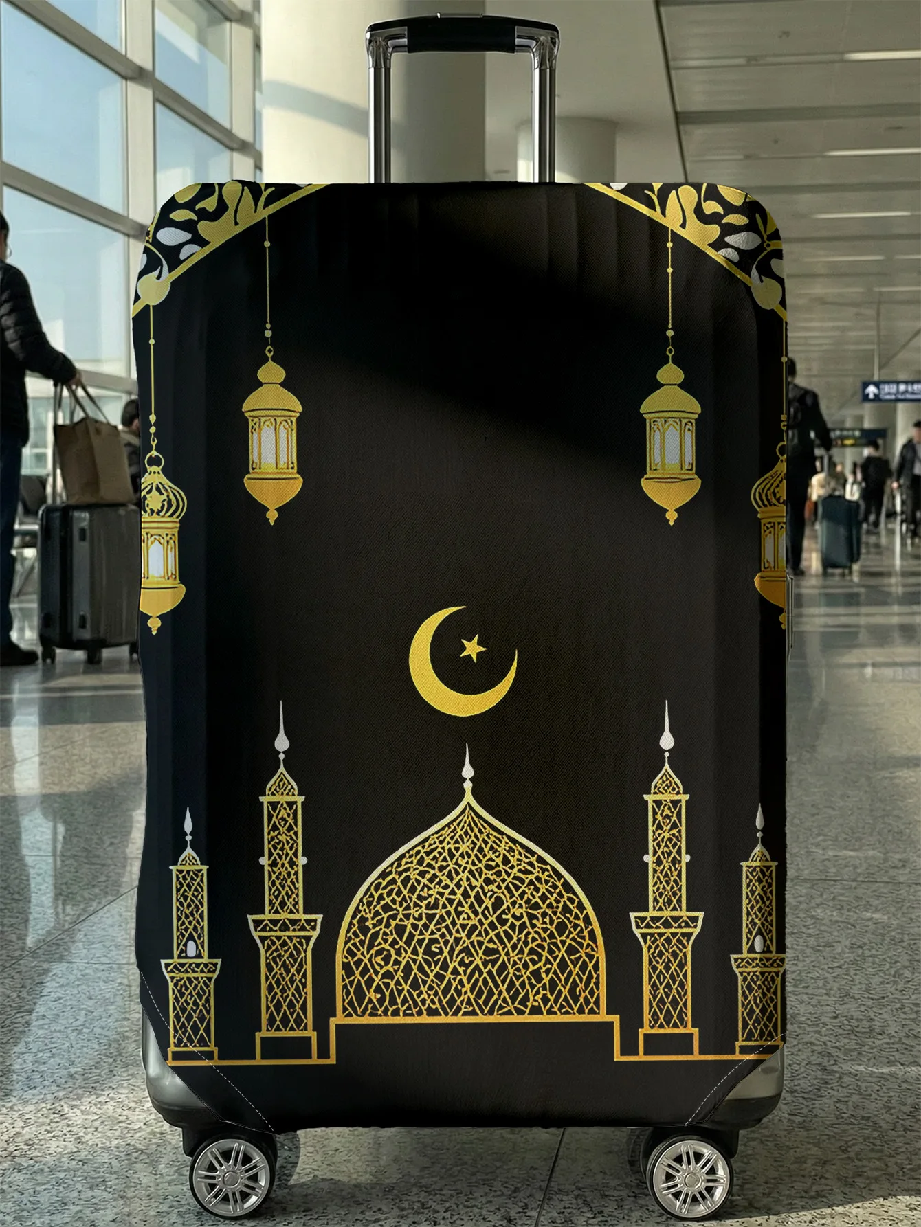 

Защитный чехол для багажа Star Moon Mosque Mosque Lantern, подходит для чехлов для багажа размером 18-32 дюйма, чехлов для ручек багажа, дорожных аксессуаров.