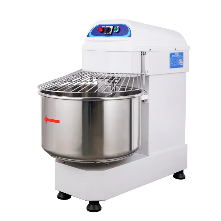 CS60A Automatic Commercial Bread Pizza Flour Mixing Machine 25KG 64L Spiral Dough Mixer for Bakery