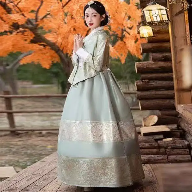 

Высококачественная женская традиционная корейская одежда ханбок Янцзи, костюм для путешествий, винтажный костюм для свадебного танца, танцевального выступления