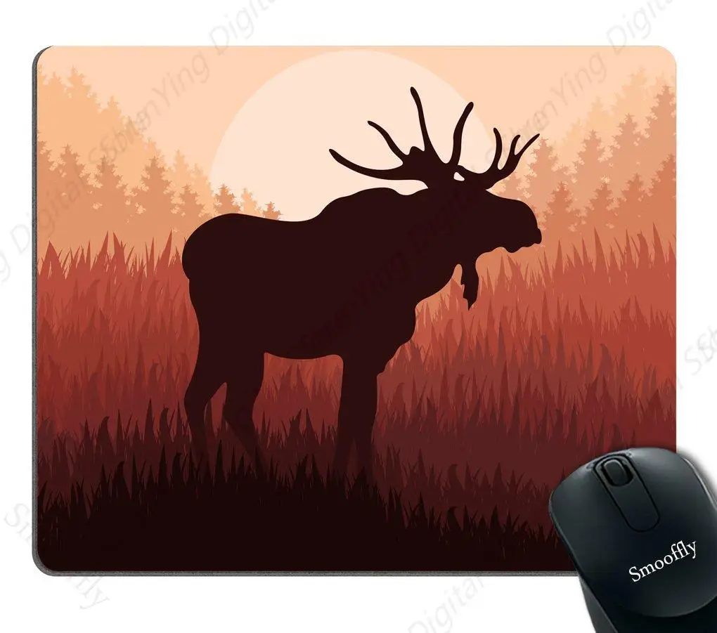 

Wild Antlers Alaska Landscape Printed Mouse Pad Suitable For Gaming Office Laptop PC 25*30cm Anti Slip And Durable Mouse Pad