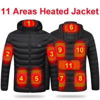 4/11/19 Area USB Heating Jacket Winter hunting fishing Women Men Heated Jacket super Warm Thermal Jacket Coat Heated Vest