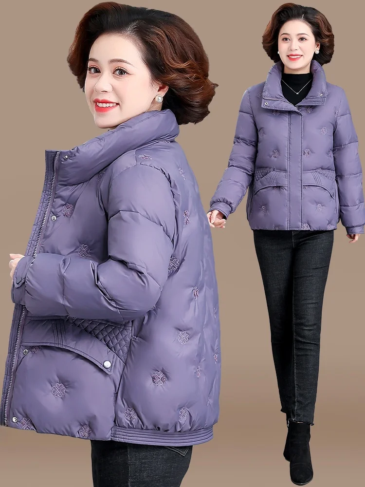 

Теплая хлопковая пуховая куртка для женщин, модная, свободного кроя, для осени и зимы, из полиэфирного волокна, на молнии, цветная