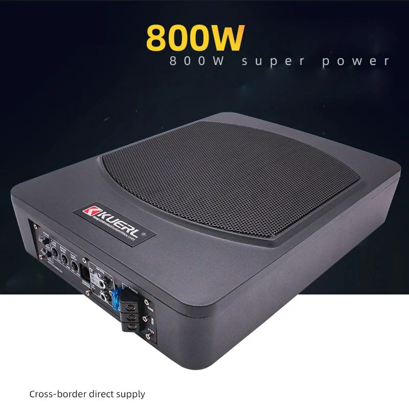 800W Car Audio Modified With 12V High-Power 10 Inch Car Ultra-Thin Subwoofer