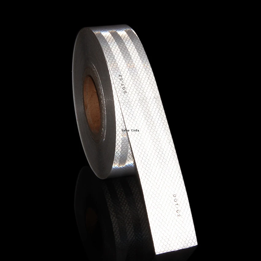 1 بوصة/2 بوصة/4 بوصة * 16FT الأبيض أشرطة السلامة العاكسة Giamond الصف PET ملصقات عاكسات Conspicuity للمركبات المقطورات سيارة