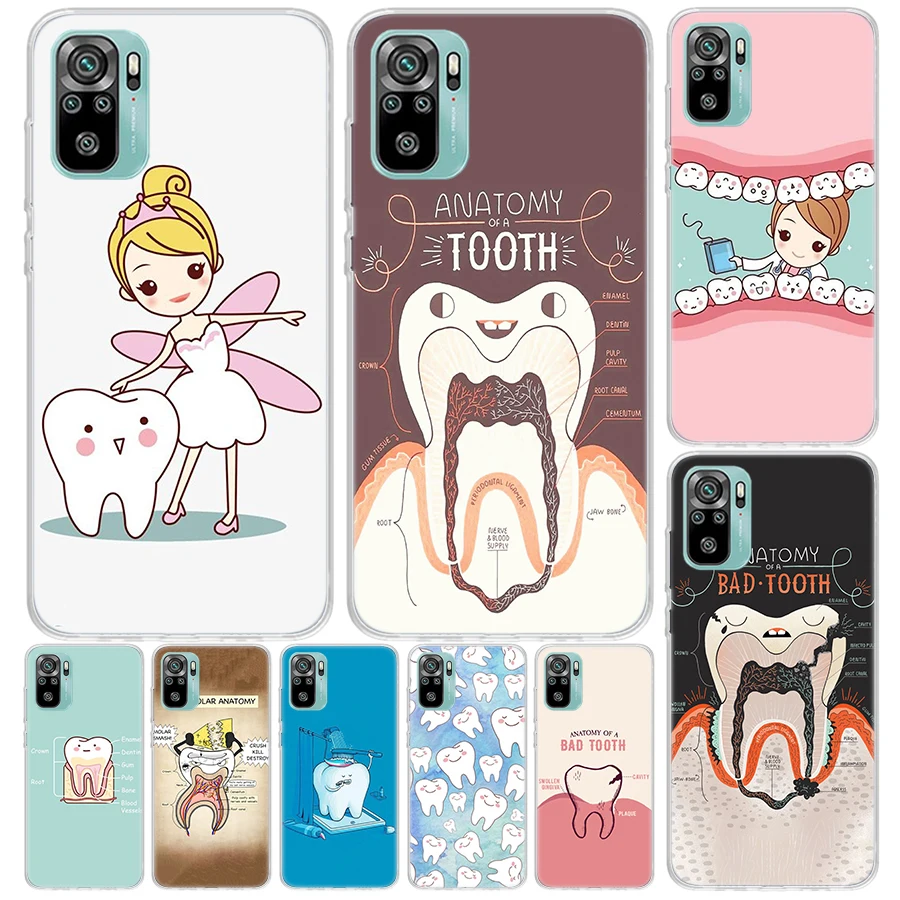 Wisdom Teeth Dentist Tooth Cover For Xiaomi Redmi Note 13 12S 12 11 11S 10S 10 Pro Plus Phone Case 11E 11T 9 9S 8T 8 + Print Coq