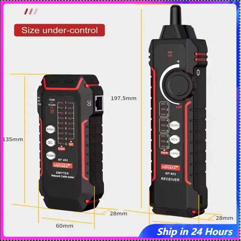 

Английская версия ZHOUCE NF-802 Высококачественный локатор проводов RJ11 RJ45 Cat5 Cat6 Тестер высокого низкого напряжения LAN Networ
