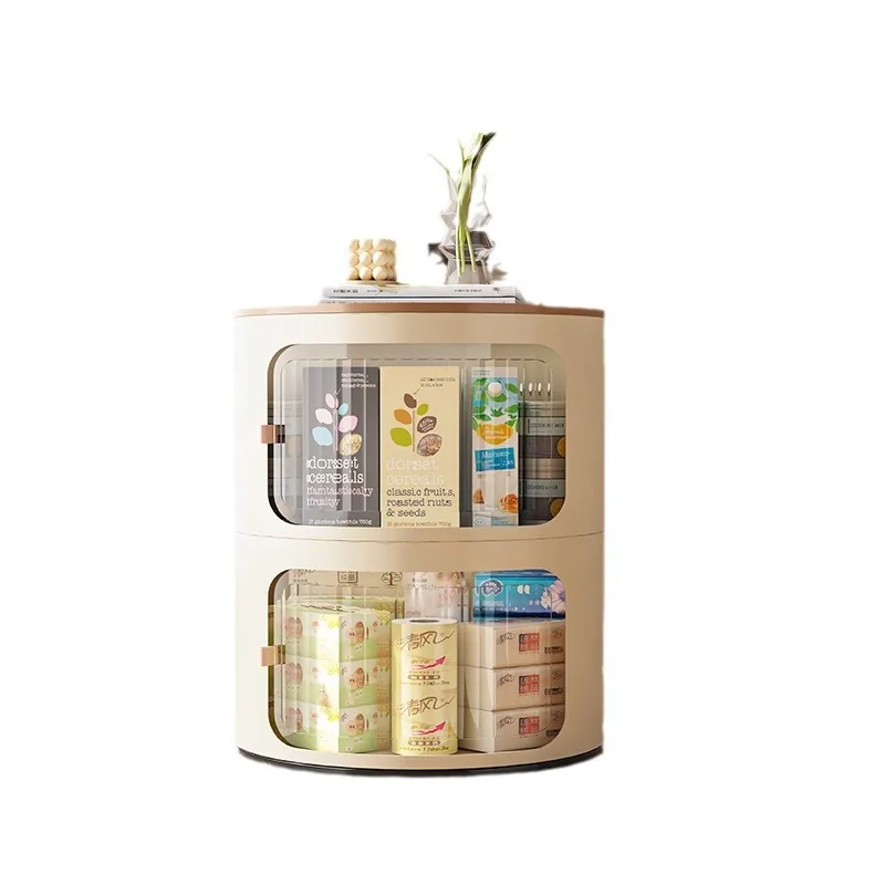 

*Cream wind round bedside table simple modern bedside bedroom children's creative shelf