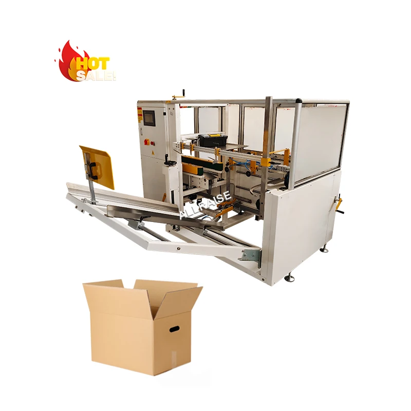 Fully Automatic Food/Beverage Industry Carton Erector Machine Bottom Taping Carton Erector Automatic Tape Box Case Erector