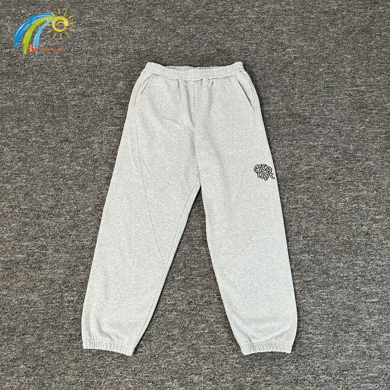 

All Seasons Casual Fashion Men Women Jogger Drawstring Gray Pants Simple Logo Embroidery Mertra Sweatpants Inside Tags