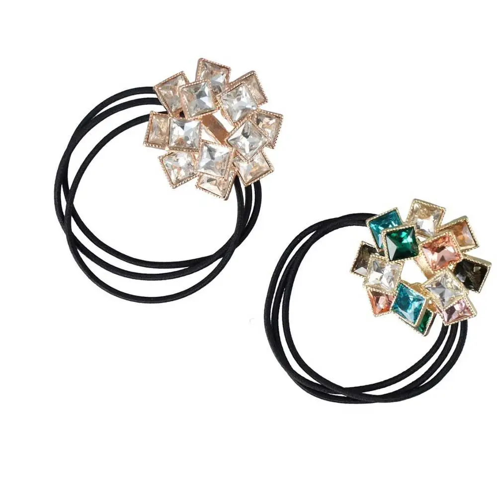 

Exquisite Fashion Rhinestone Women Korean style Hair Rubber Band Alloy Headwear Crystal Hair Rope