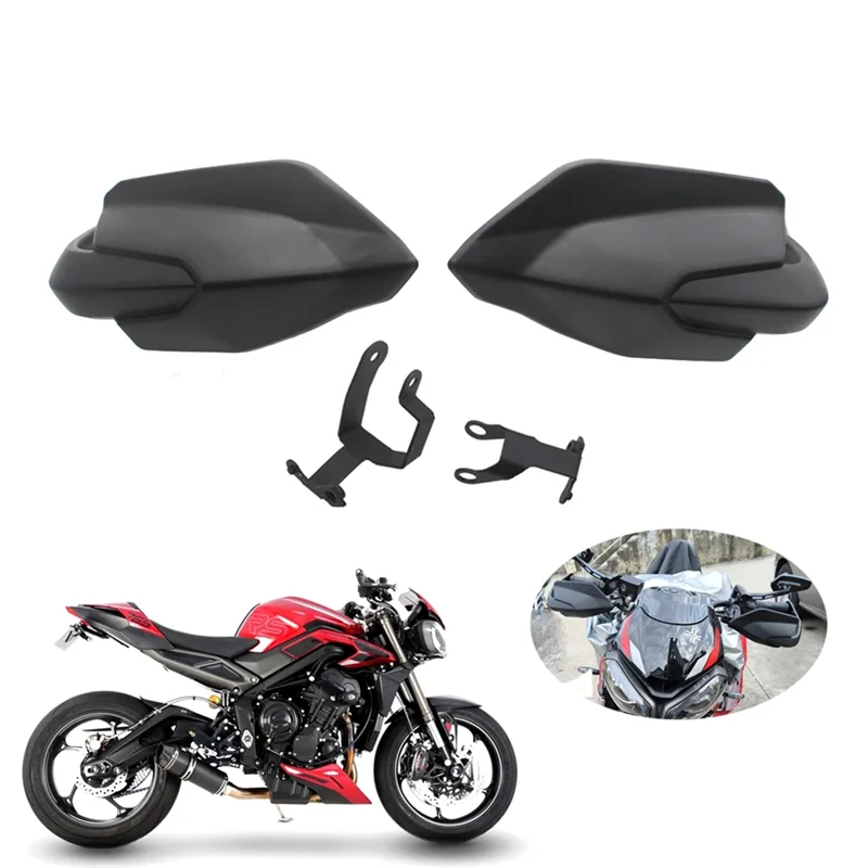 

AV36-Motorcycle Handguards Shield Guards Windshield Hand Wind Protection For Street Triple 765 765S 765R 765RS MOTO2 Edition
