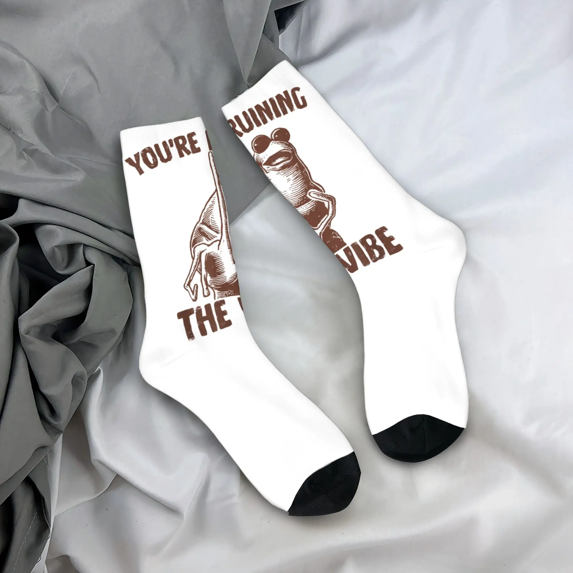 

Marcus The Worm You're Ruining The Vibe Чулки Графические готические носки Весенние противоскользящие носки Мужские дышащие носки для бега