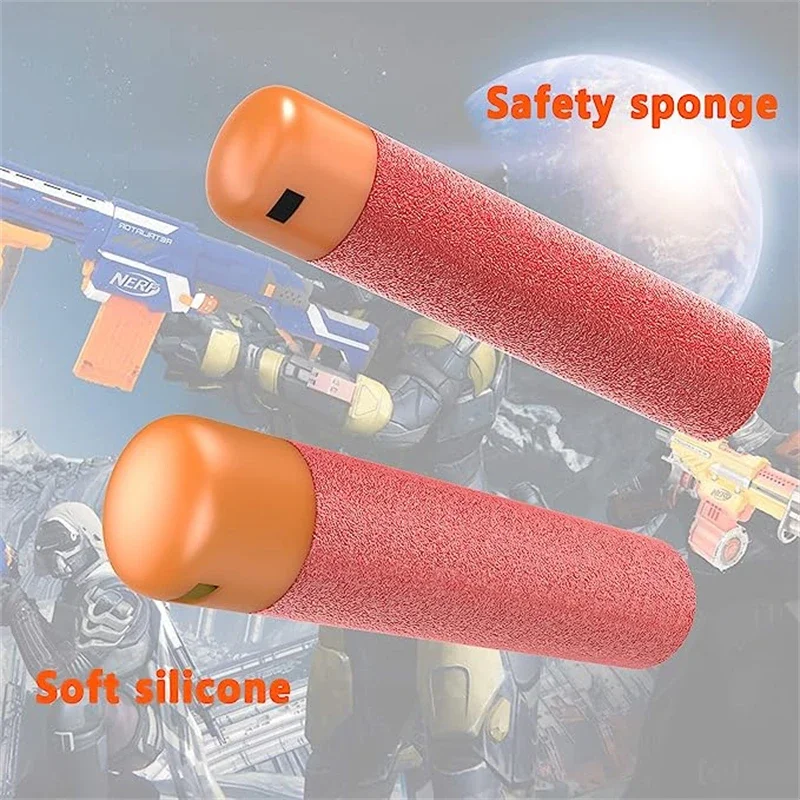 Pack de recharge de méga fléchettes 60 pièces, compatibles avec les balles Nerf N-Strike Mega Series Blasters Toy Gun, fléchettes en mousse rouge et bleue