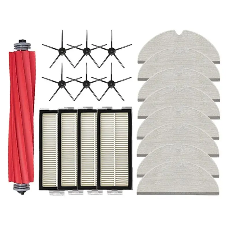 

A20F - Запасные части для робота-пылесоса Roborock Q7 Max, Q7 Max+, Q7 Plus, T8: HEPA-фильтр, основная и боковые щетки, салфетки для влажной уборки, мешки для сбора пыли