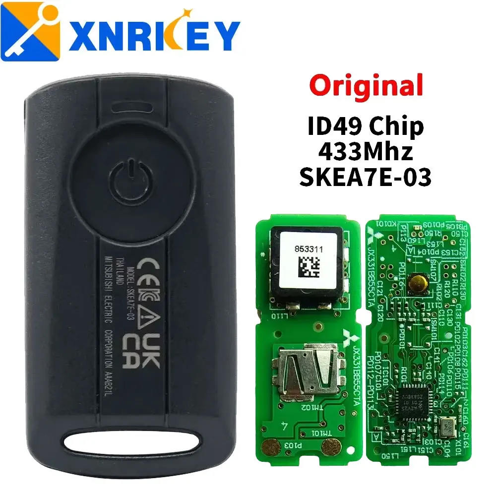 

XNRKEY OEM Number B2TH62610200 Motorcycle Control Key Fob 433Mhz ID49 Chip For Yamaha NVX155 Xmax300 Xmax 125 250 300-400 Nologo