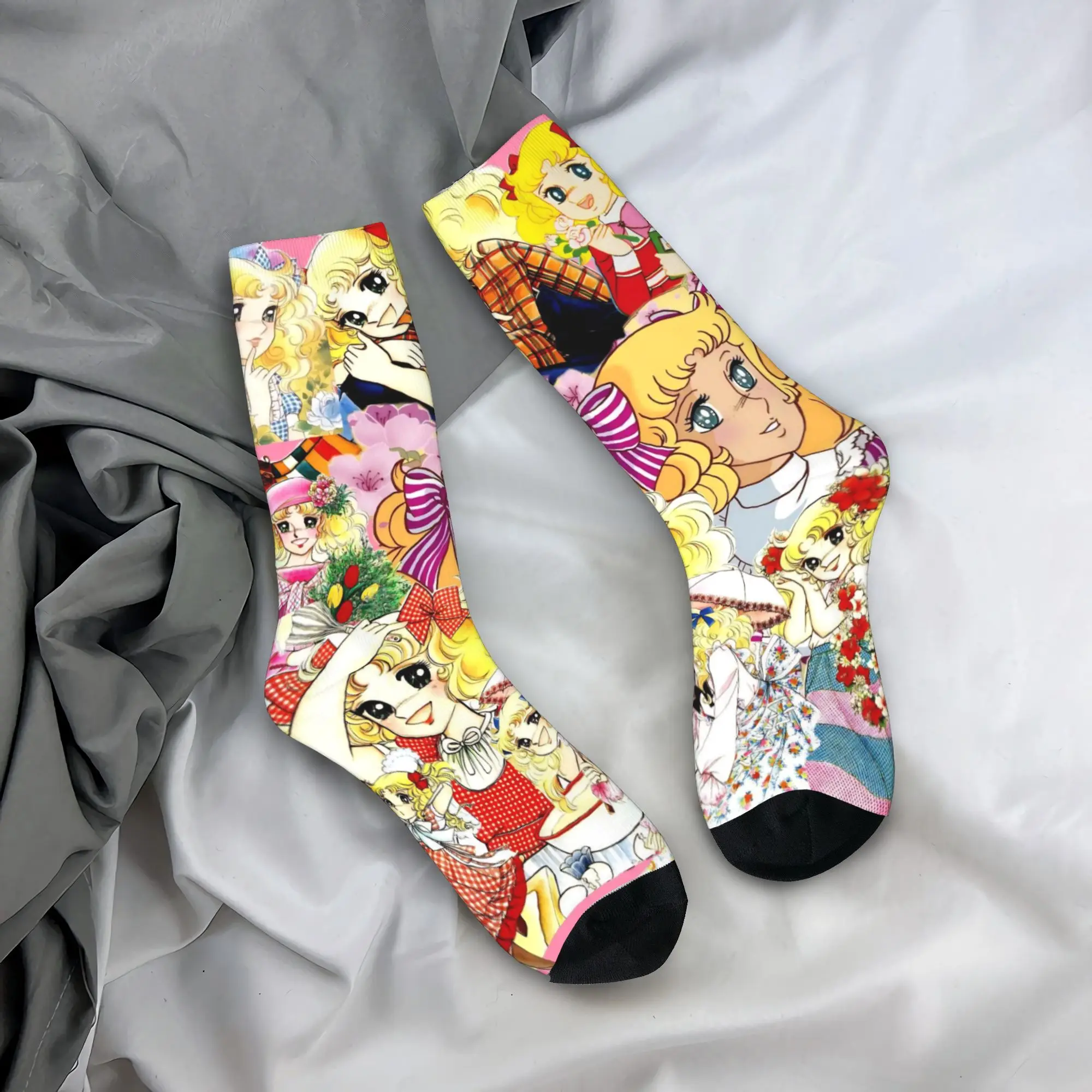 

Носки унисекс с аниме-принтом «Романтическая история», мягкие, нескользящие, для бега и отдыха