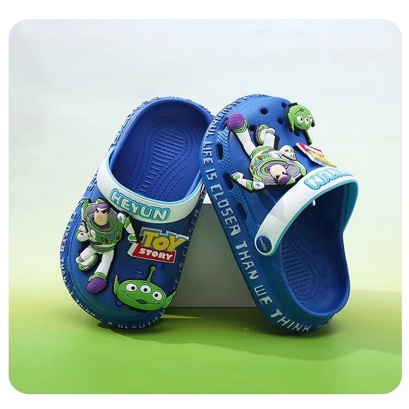 Kawaii Children\'S Cartoon Cave Shoes Outdoor Buzz Lightyear Cool Slippers High Quality Soft Bottom Anti Slip Beach Casual Shoes