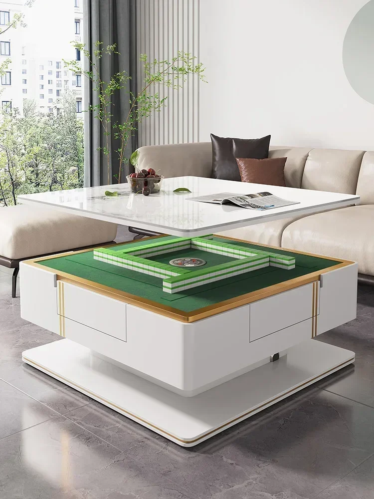 3 in 1 Fully Automatic Electric Mahjong Machine, Dining & Mahjong Table for Home Use Lightweight