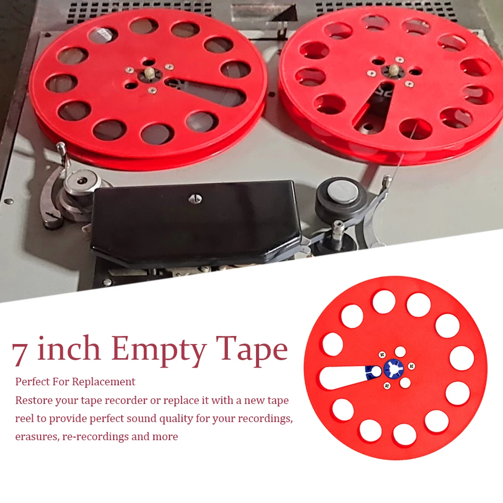 

1/4 7 Inch Empty Tape Reel with Plastic Core for Reel to Reel Recorder Blue Core Compatible with TEAC/ReVox/Studer/BASF/Nagra