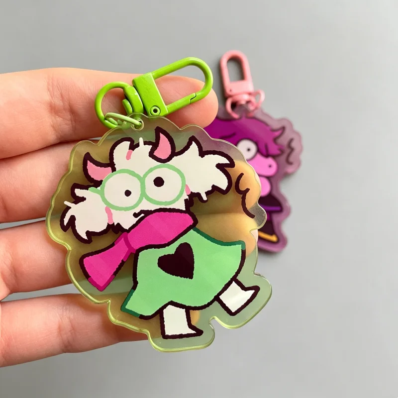 Deltarune SHOCK Acrylic Keychain Anime Game Character Keyring Bag Pendant Ornament Cosplay Gift for Fans