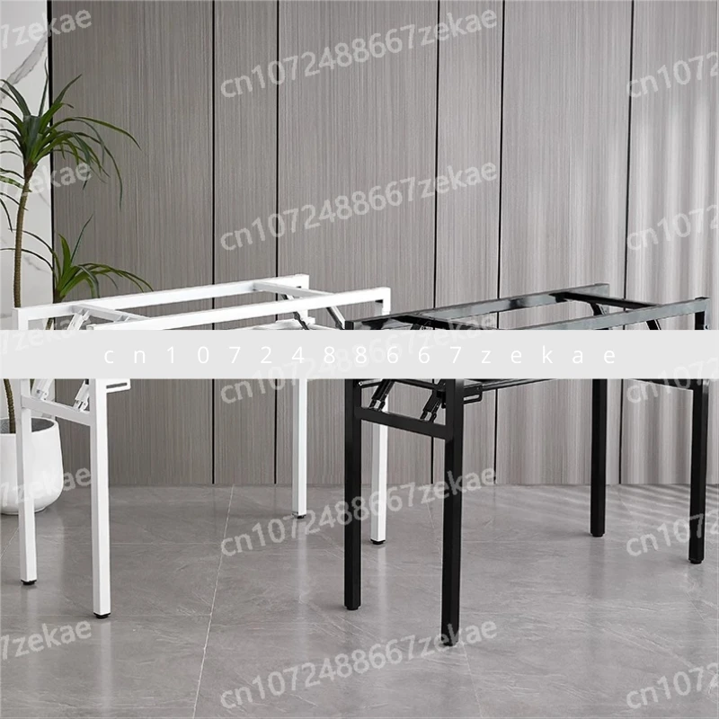 

Table Legs Simple Metal Folding Table Base Silver Folding Table Frame Long Rectangle Desk Stand Double Layer Single Layer Iron