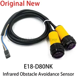 Smart Car Robot E18-D80NK Infrared Obstacle Avoidance Photoelectric Sensor Proximity Switch 3-80cm Detection Range Adjustable