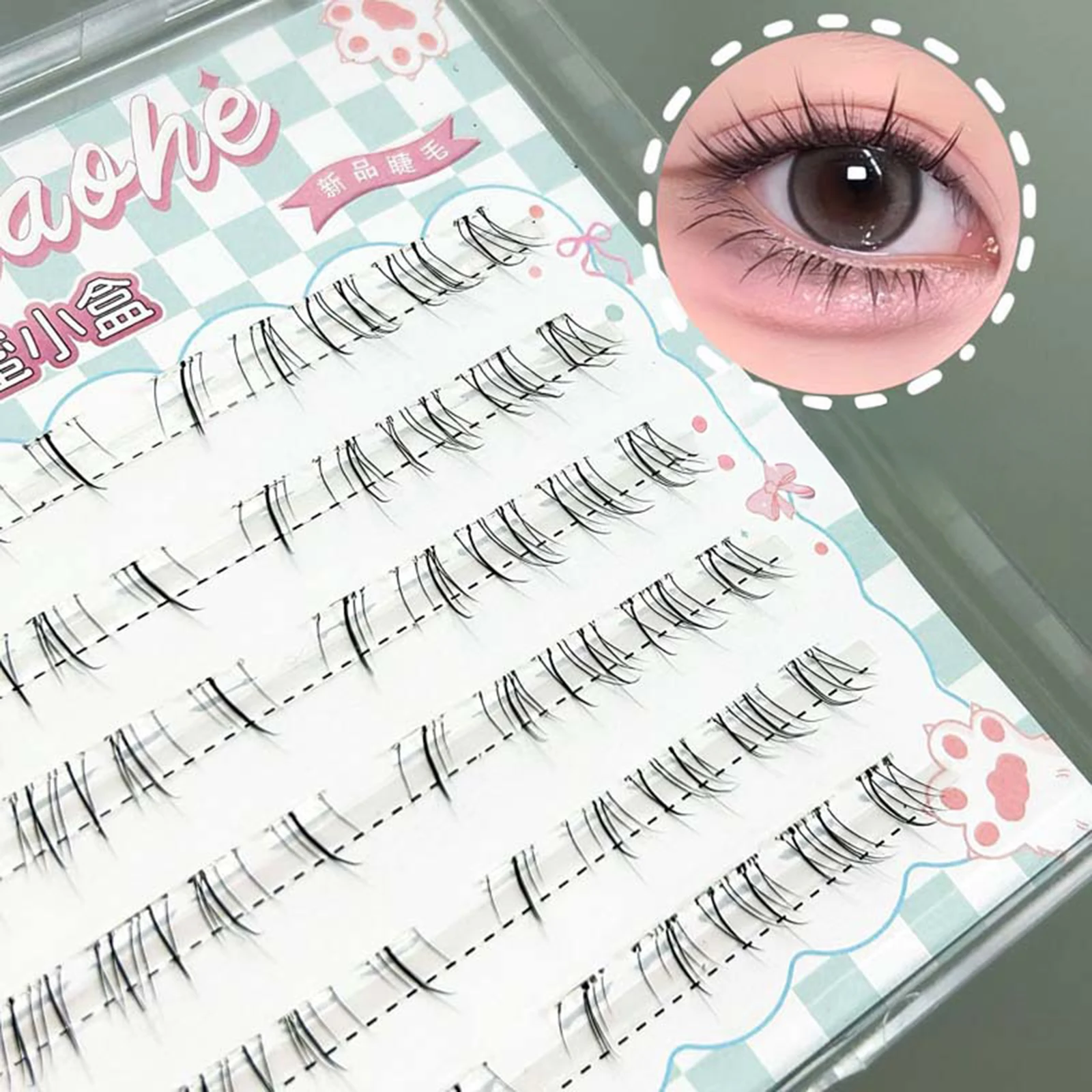 ขนตาปลอมแบบนุ่มเป็นธรรมชาติ น้ำหนักเบา ขนตาปลอมแบบคลัสเตอร์ใยนุ่มสำหรับการแต่งหน้าในงานปาร์ตี้ทุกวัน