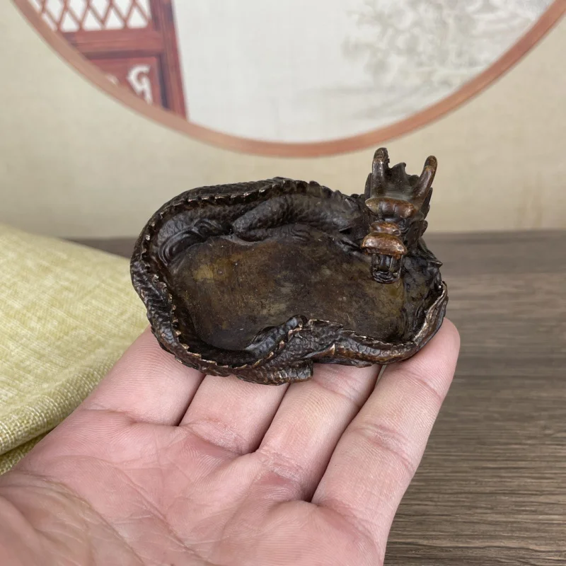 Antique Style Dragon Brush Rest Ornament Wenwan Jiachen Dragon Year Study Desk Gift Decoration Wenwan Decoration