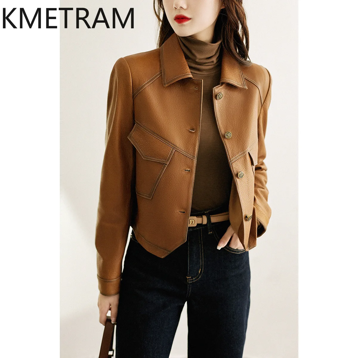 100% Natural Sheepskin Jacket Woman Slim Fit Short Genuine Leather Jackets Women New in Outerwears Fall Clothes 2025 Chaquetas