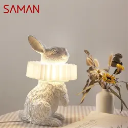 SAMAN Modern Table Lamp Creative LED Rabbit Desk Light Decorative for Home Living Room Bedroom