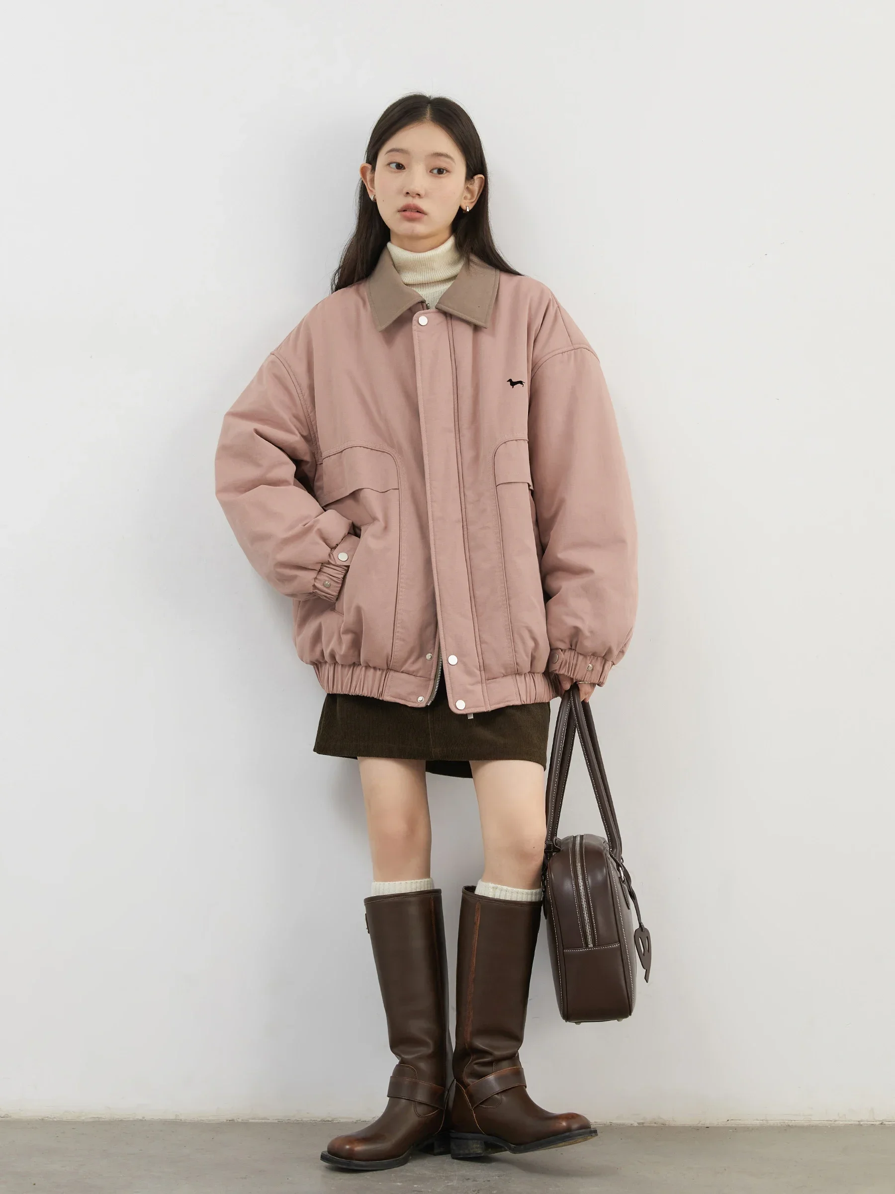 CHIC VEN Fashion Women Jacket Solid Loose Casual Cotton Thick Warm Jackets Female Coat Workwear Autumn Winter 2024