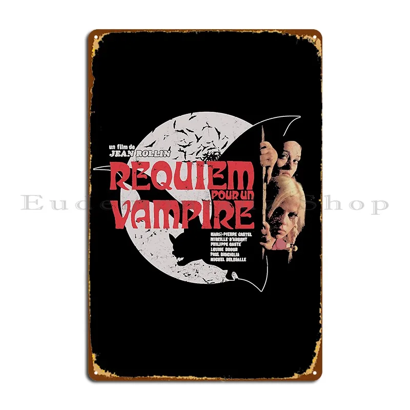 Requiem Pour Un Vampire علامة معدنية أساسية جدارية نادي جدار ديكور اللوحات تخصيص تين تسجيل ملصق