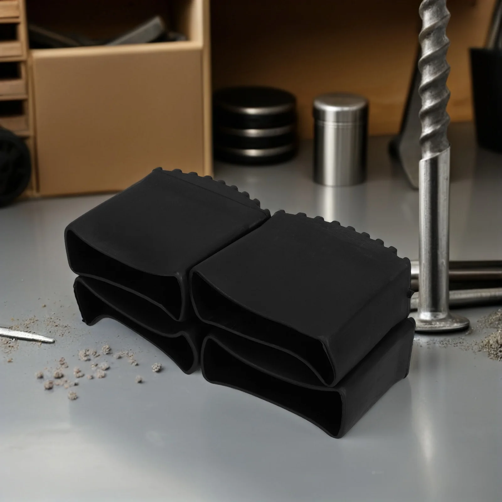 4 個のはしご足カバー滑り止めゴムパッド折りたたみはしごフットグリップ滑り止め保護交換部品滑り止めフットマット