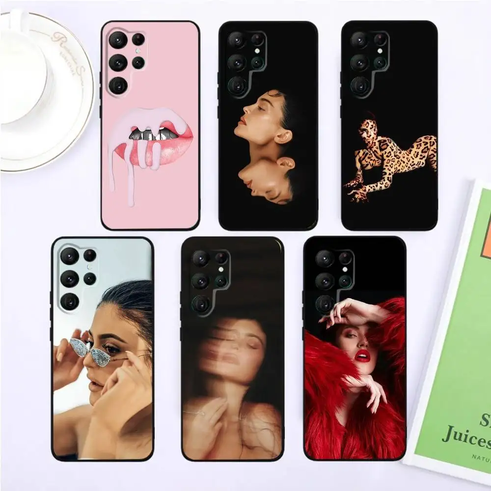 

K-Kylie-Jenner Phone Case For Samsung S25,S24,S23,22,21,Ultra,Pro,S10,S30Plus,20lite Black Cover