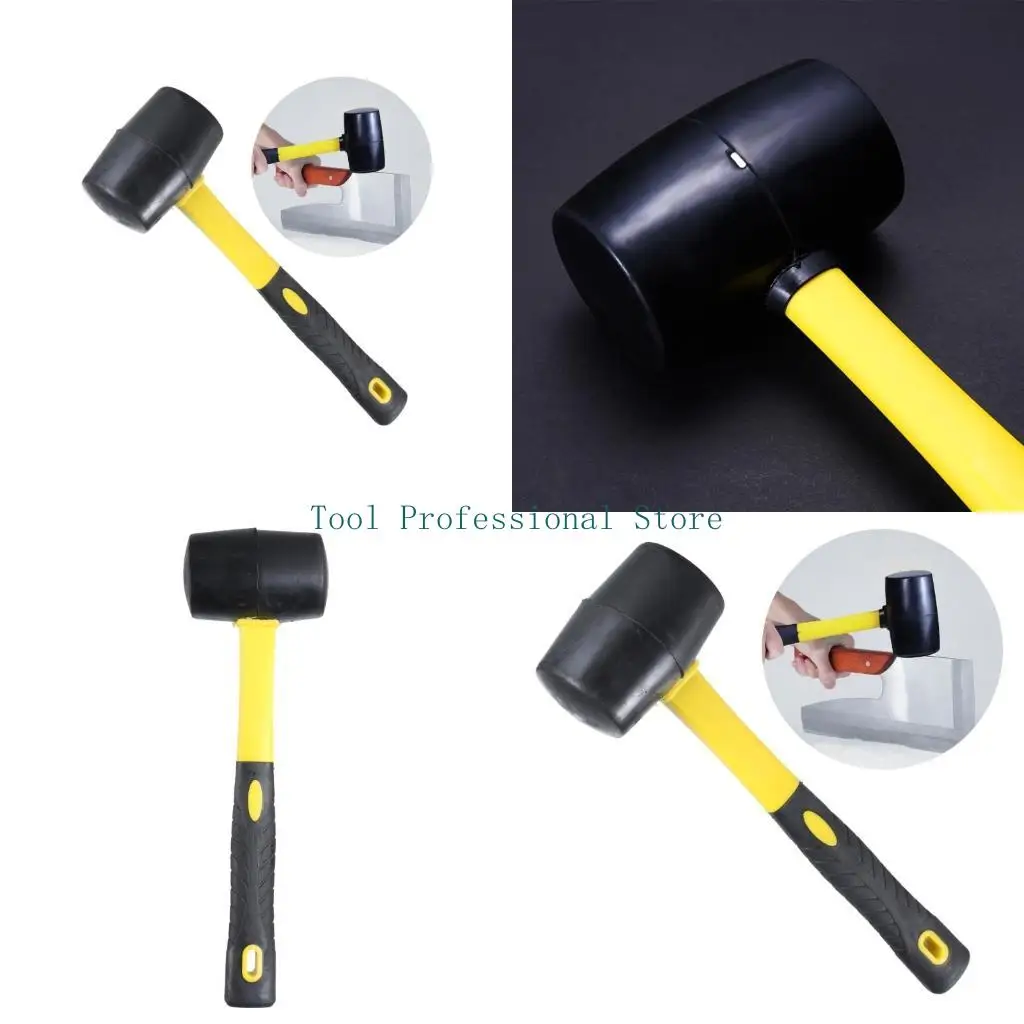 

57QF Rubber Hammer Small Rubber Mallet Soft Plastic Mallet Hammer with Ergonomical Shaped Handle for Jewelry Making Woodworking