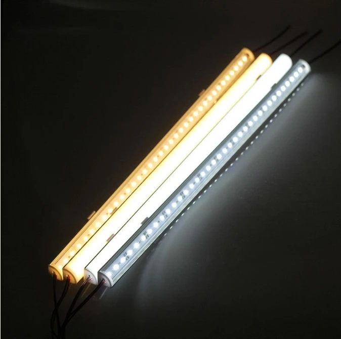 

DC12V 50CM LED Bar light 5730 U/V Shape Corner aluminum profile with Curved Cover For Kitchen Under Cabinet