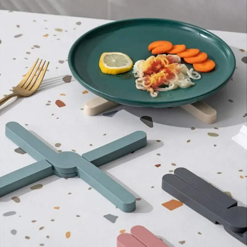 1Pc Silicone X Shaped Heat Resistant Pad Table Mat Multi-purpose Pot Holder Dish Plate Coaster Kitchen Dining