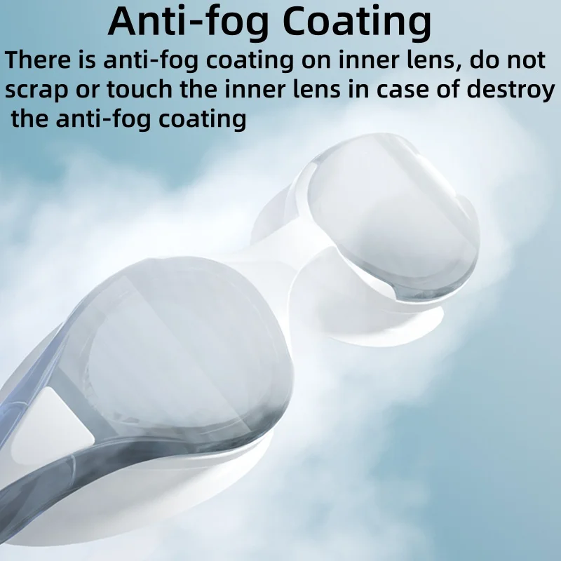 Óculos de natação profissionais unissex para corrida, óculos de natação antiembaçante e à prova d'água para adultos