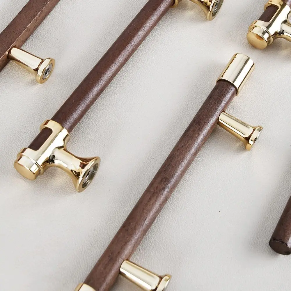 Modern Solid Wooden Door Handles Various Sizes Durable Drawer Knobs Multifunctional Furniture Handle Hardware Home Use