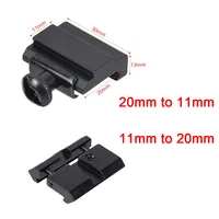 2Pcs/Set  Low Profile Converter Turn 20mm Weaver Picatinny To 11mm Dovetail Rail Adapter Scope Mount Hunting Optics Accessories