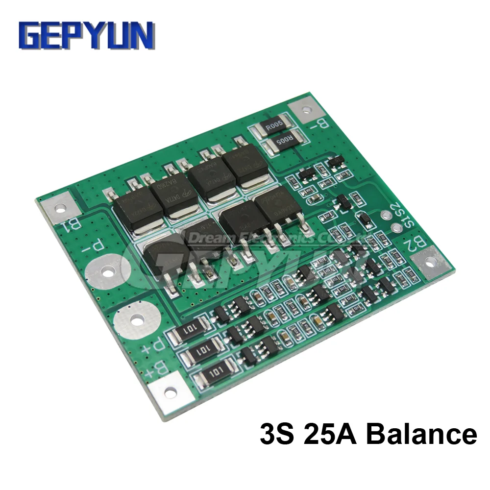 3S 20A 25A 40A 60A Li-ion Lithium Battery 18650 Charger Balance/Enhanced PCB BMS Protection Board For Drill Motor Module