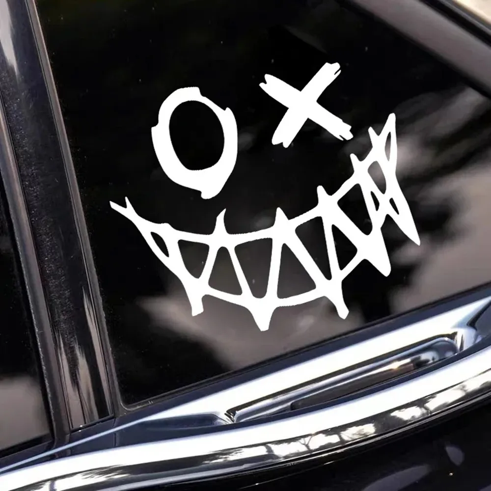 

OX Eye Demon Smiling Face Car Stickers for Window Rear Winshield Waterproof Vinyl Decals Auto Trunk Whole Body Decoration
