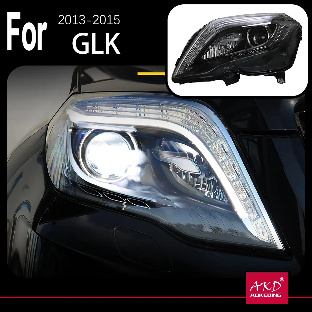 Auto Car Model Head Lights For Benz GLK GLK200 2013-2015 LED Front Headlight Replacement DRL Daytime light Projector Facelift